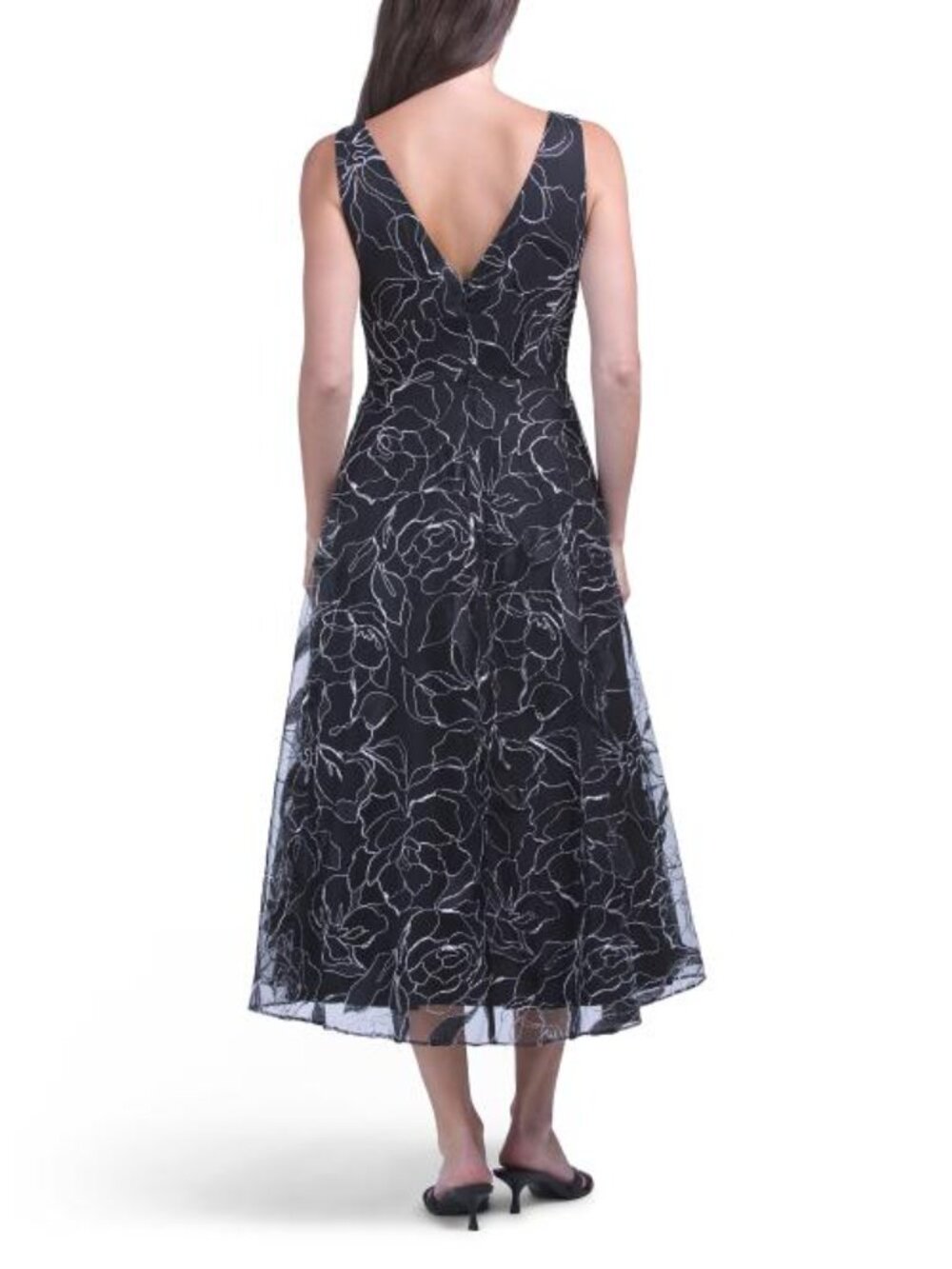 TAHARI ASL V-neck Gown - Picture 2 of 4